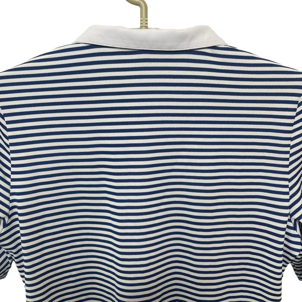 BYU Cutter & Buck Navy Striped Virtue Eco Pique Top Women’s 1/4 Zip Petite Small - Picture 7 of 10